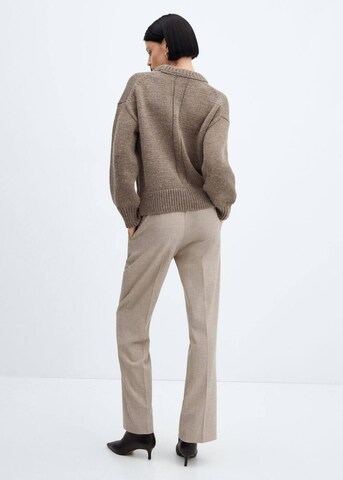 MANGO Loosefit Suorat housut 'Cesi' värissä beige