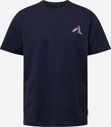 Cleptomanicx T-Shirt 'Dino' in Blau: predná strana