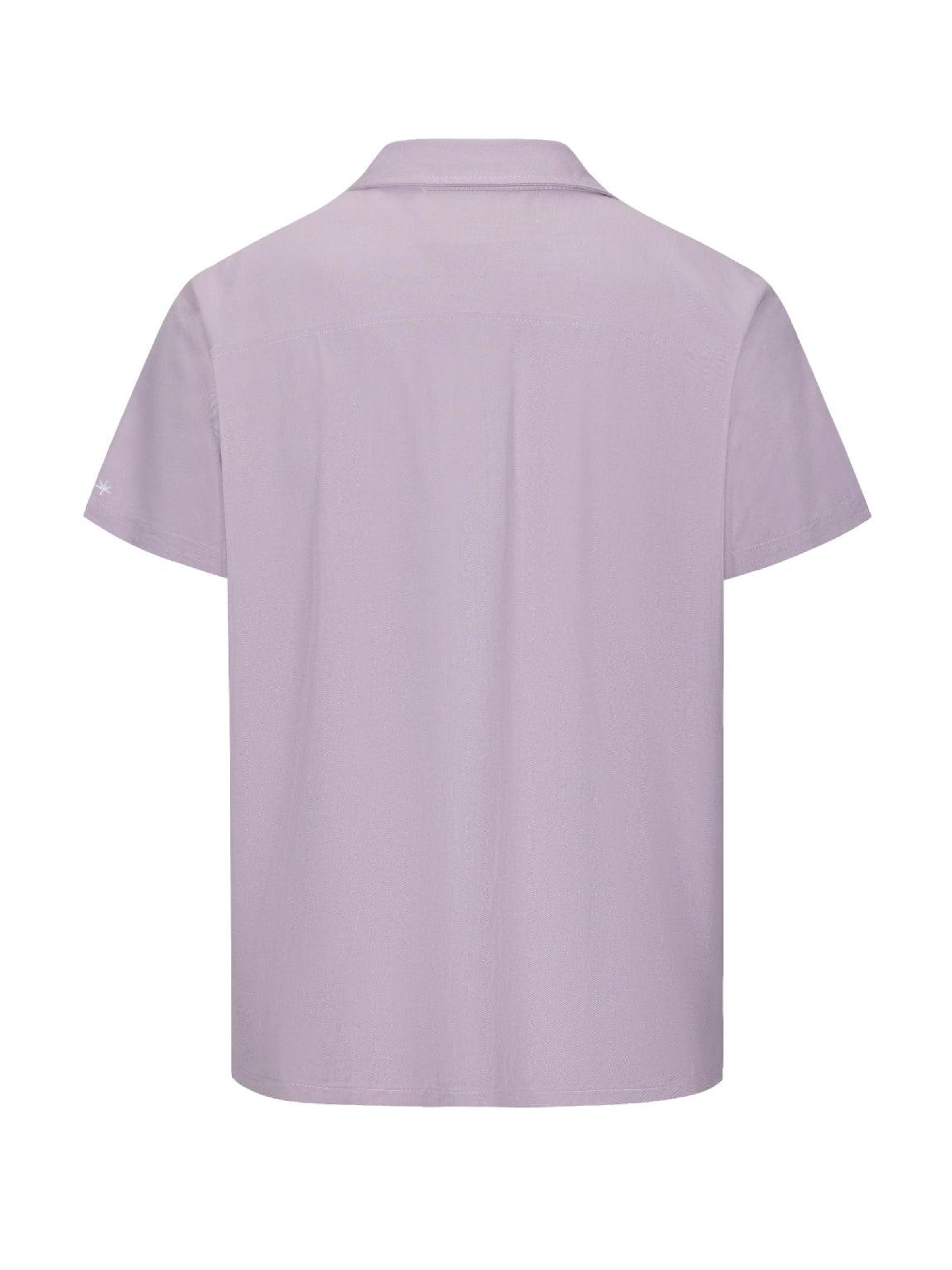 Laurent Vergne Slim fit Button Up Shirt 'Menton - Bowling Shirt Lila' in Purple