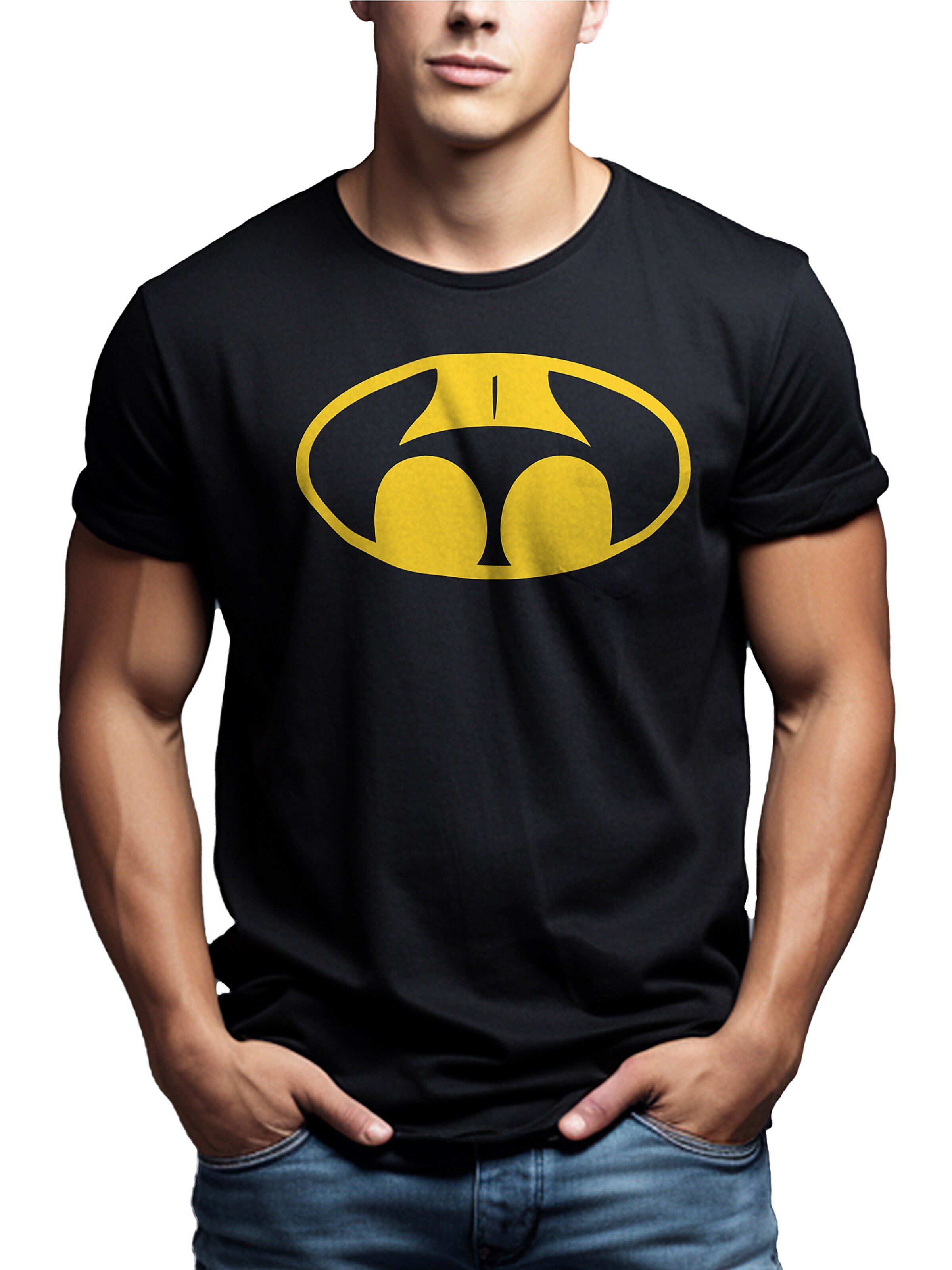 MAKAYA Shirt 'Buttman' in Black