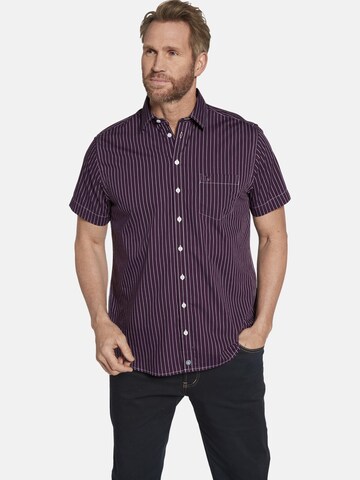 Jan Vanderstorm Comfort fit Button Up Shirt 'Perttu ' in Purple: front