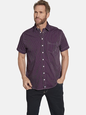 Jan Vanderstorm Comfort fit Button Up Shirt 'Perttu ' in Purple: front