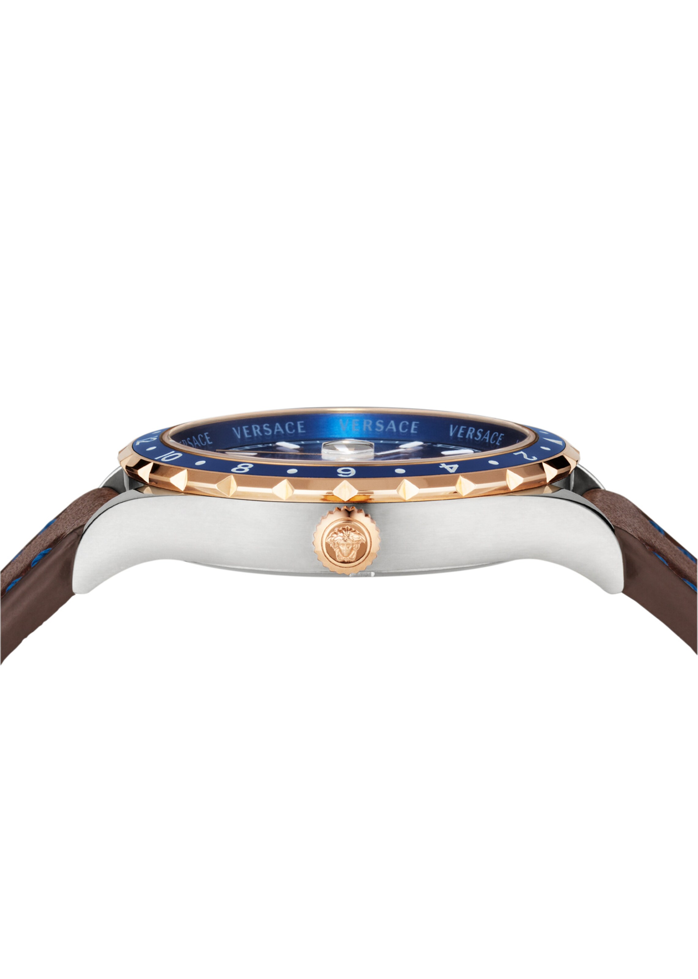 VERSACE Analog watch 'Hellenyium GMT' in Brown
