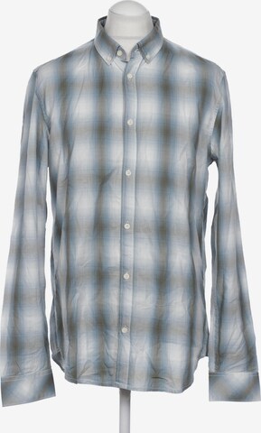 GARCIA Button Up Shirt in XL in Blue: front