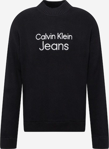 Calvin Klein Jeans Sweter w kolorze czarny: przód