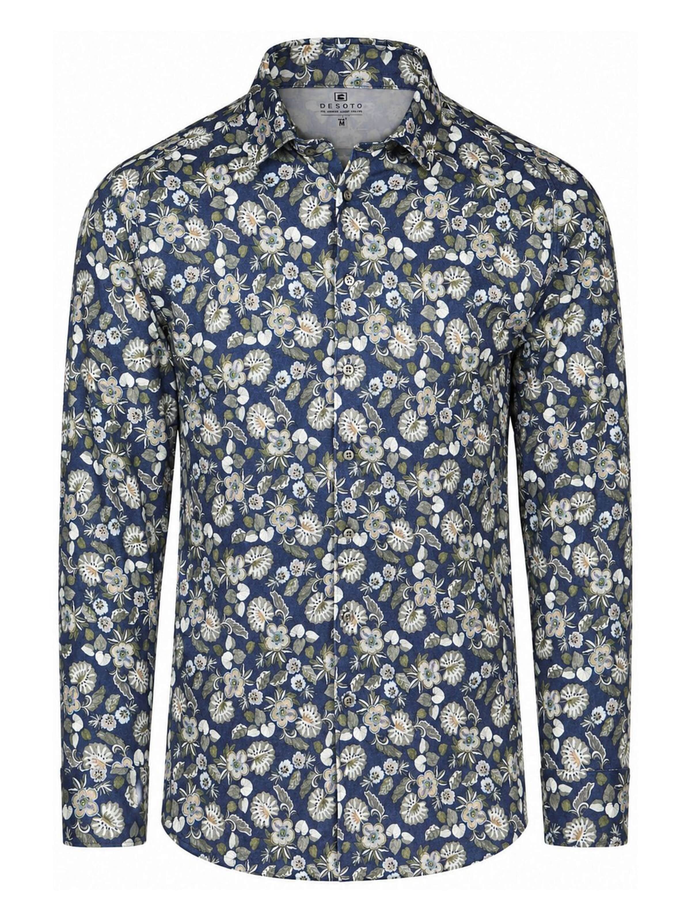 DESOTO Slim fit Overhemd in Blauw: voorkant