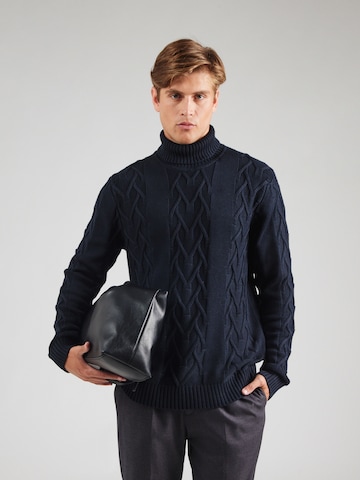 Lindbergh Regular Fit Neulepaita värissä sininen: etupuoli