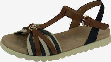 TOM TAILOR Sandals in Beige: front