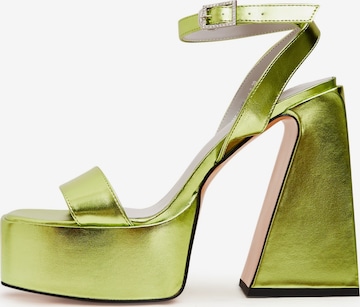 CESARE GASPARI Sandals in Yellow: front