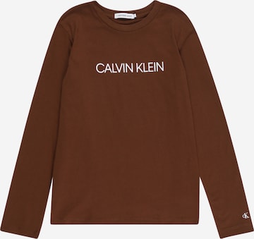 Calvin Klein Jeans T-shirt i brun: framsida
