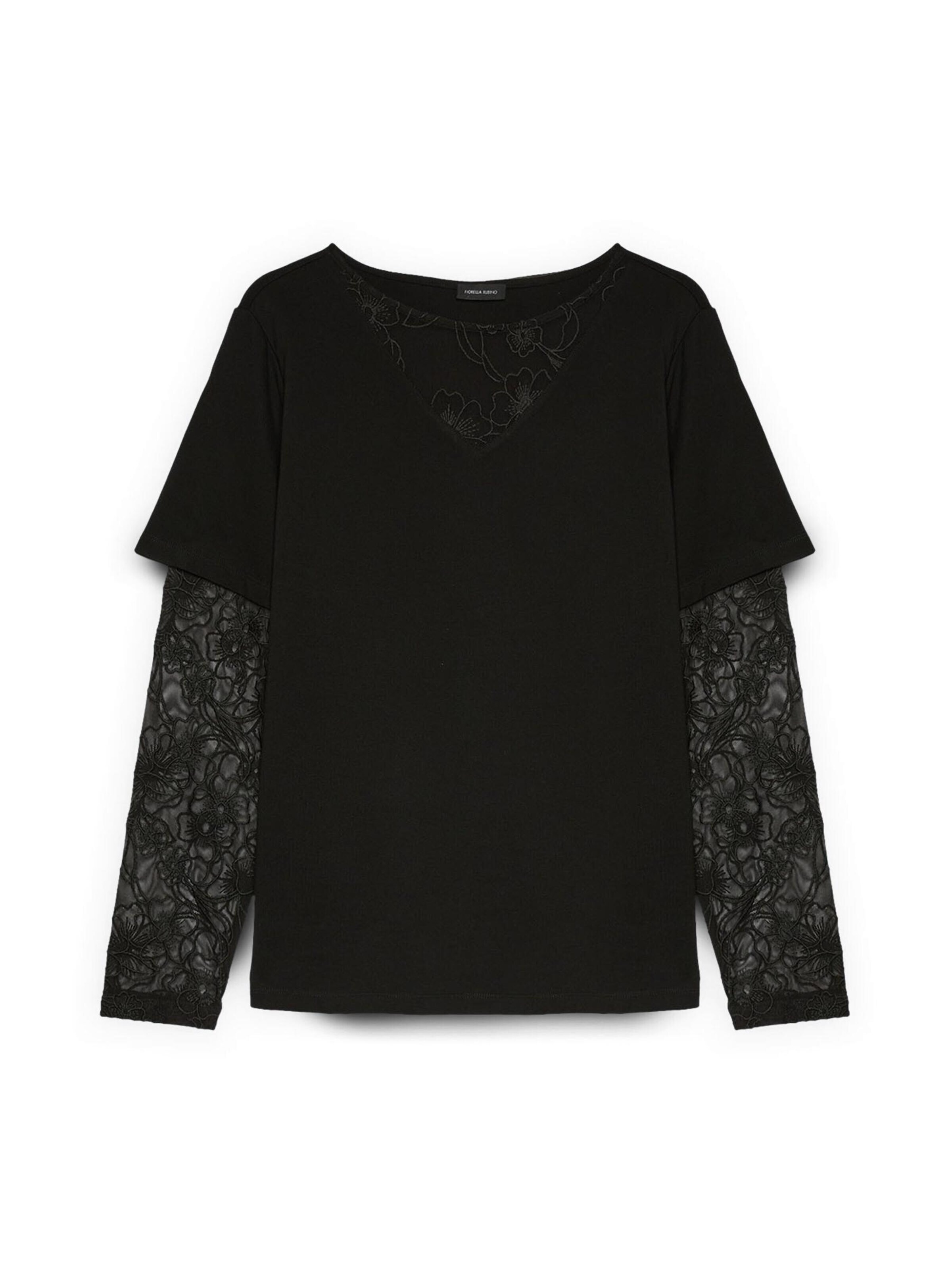 Fiorella Rubino Shirt in Zwart: voorkant