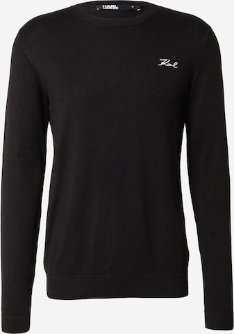 Karl LagerfeldPulover - crna boja: prednji dio