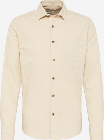 Coupe regular Chemise Gabbiano en beige : devant