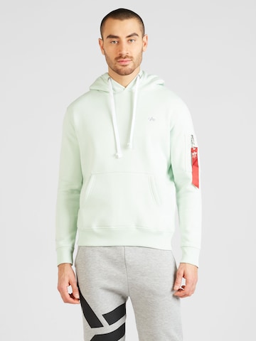 ALPHA INDUSTRIES Sweatshirt in Green: front