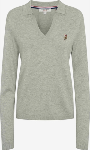 Top ' UWLilwan ' de la U.S. POLO ASSN. pe gri: față