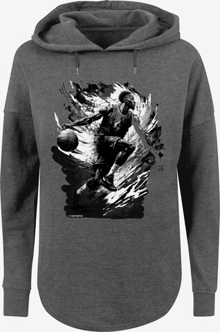 F4NT4STIC Sweatshirt 'Basketball Splash Sport' in Grey: front