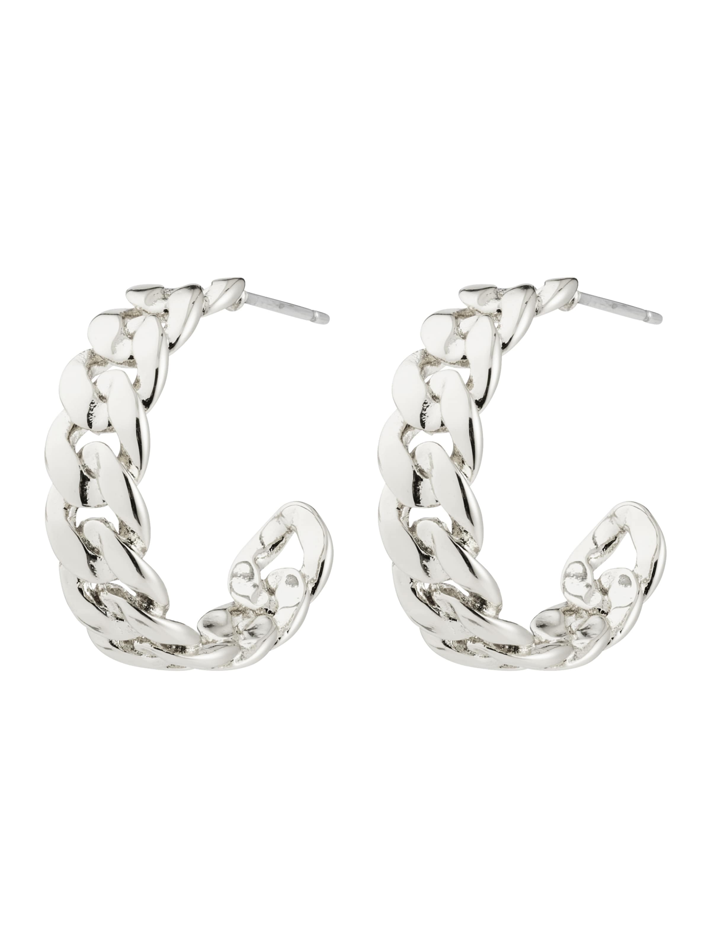 Boucles d'oreilles 'Mayer' Pilgrim en argent : devant