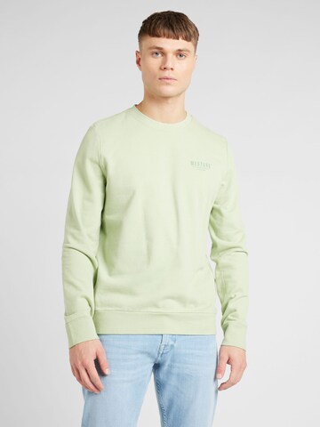 MUSTANG Sweatshirt in Groen: voorkant