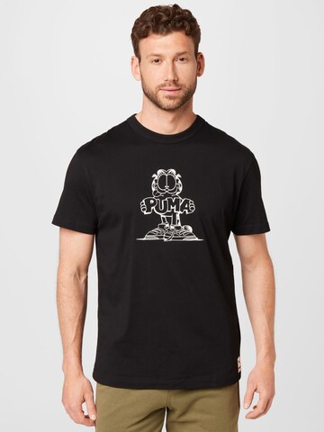 PUMA Shirt 'Garfield' in Black: front