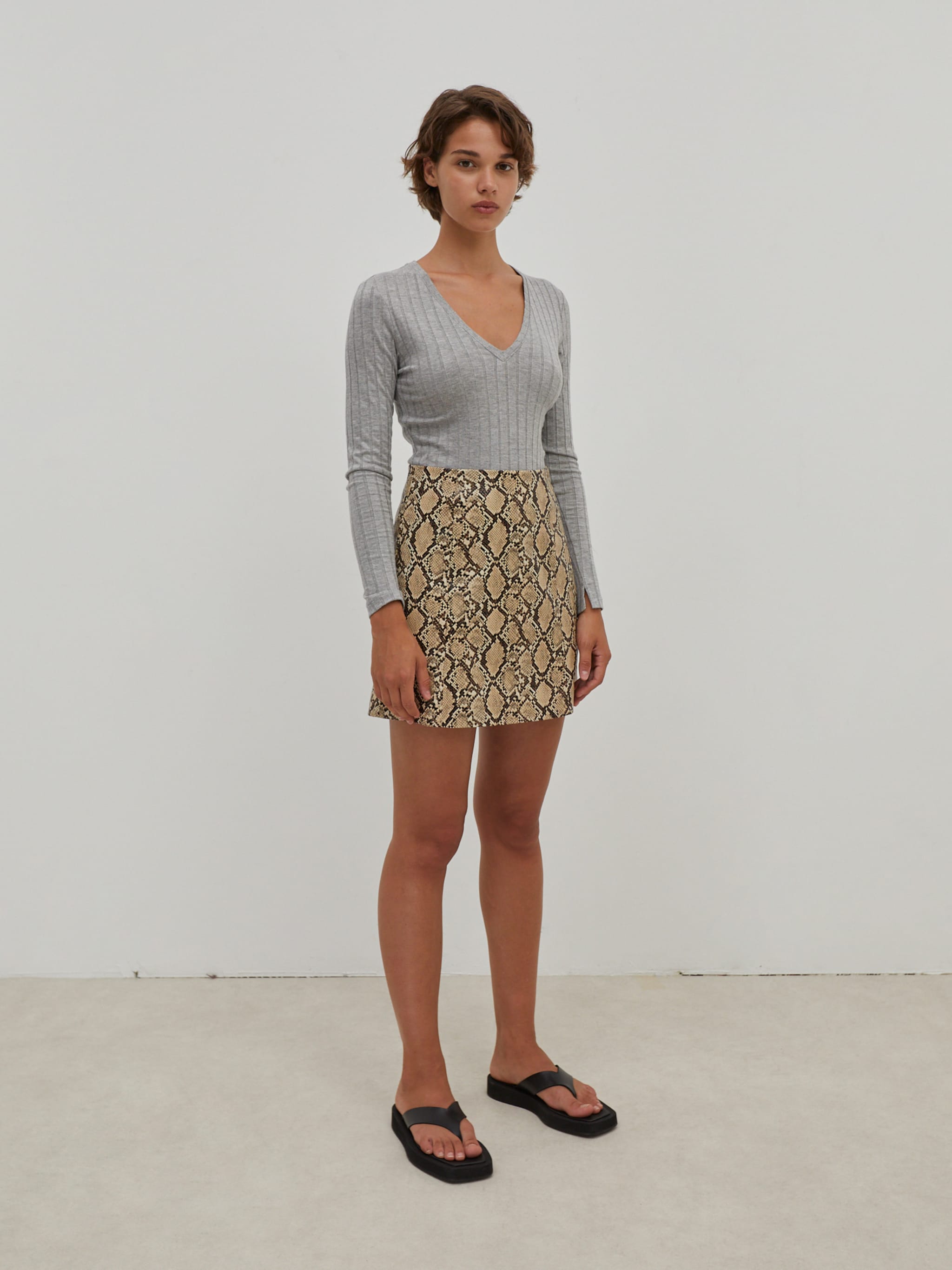 EDITED Produits T-shirt 'Elin' gris chiné