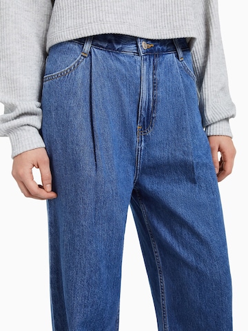 Bershka Wide Leg Jeans in Blau