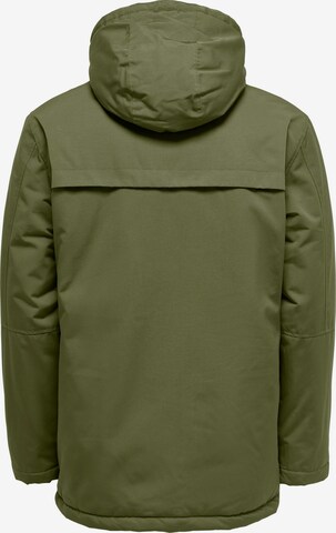 Parka invernale 'Jayden' di Only & Sons in verde