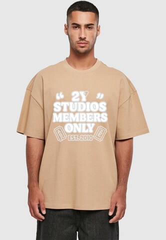 2Y Studios Shirt 'Members Only' in Beige: Vorderseite