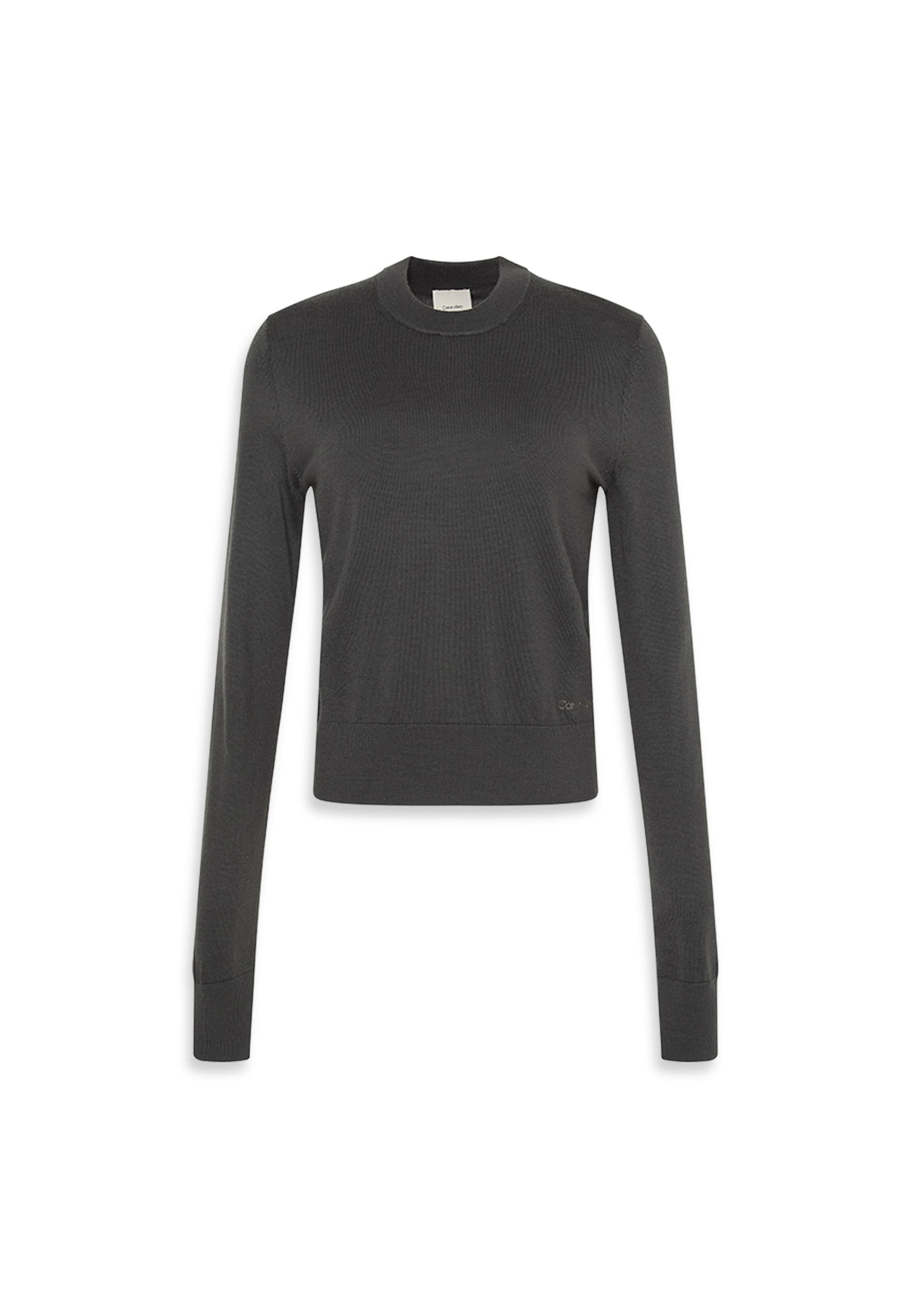 Calvin Klein Пуловер в сиво: отпред