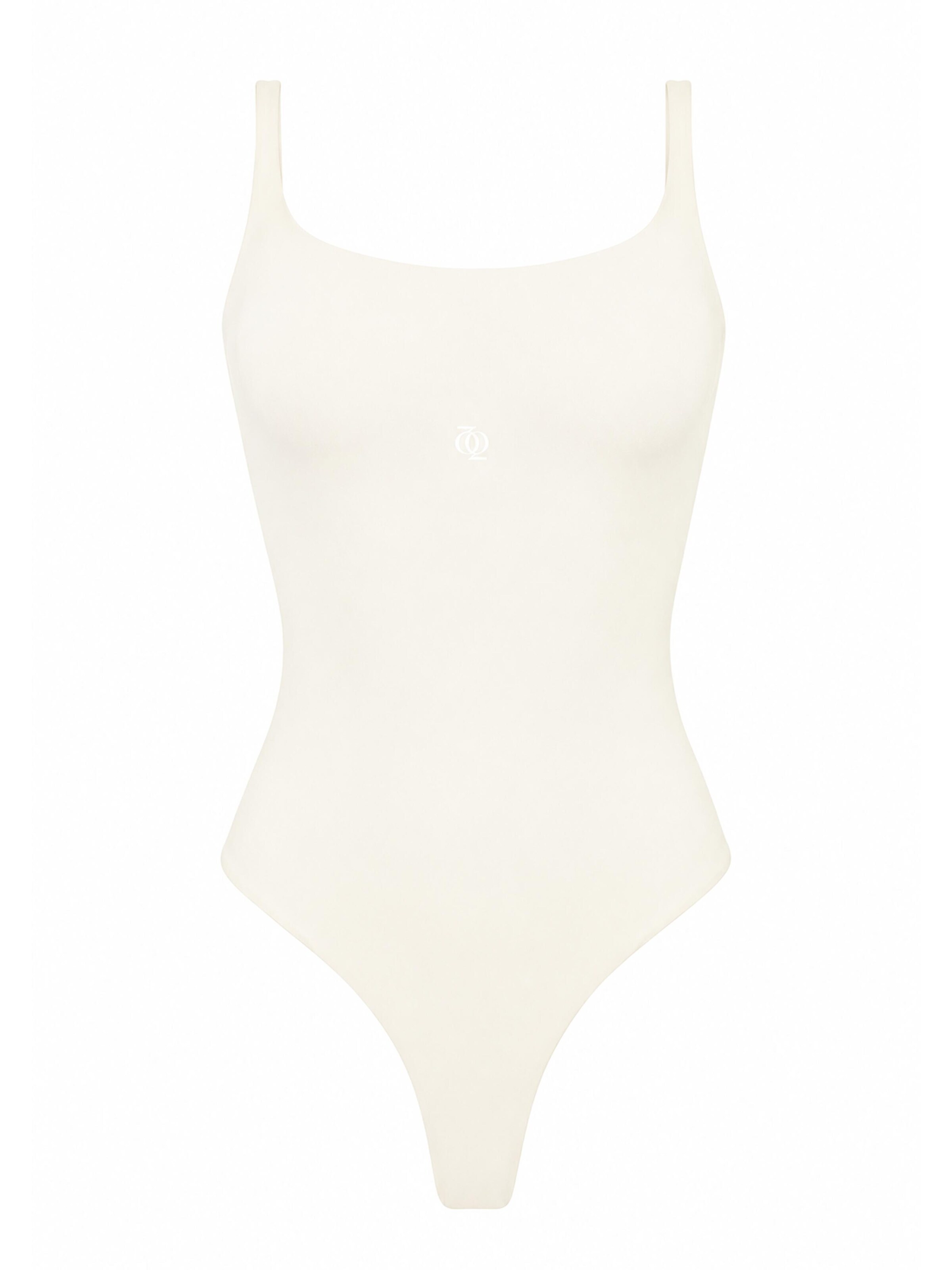 GOD SAVE QUEENS Bodysuit 'Second Skin Square-Neck Bodysuit' in Beige: front