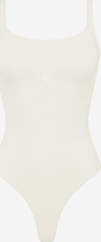 GOD SAVE QUEENS Bodysuit 'Second Skin Square-Neck Bodysuit' in Beige: front