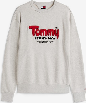 pelēks Tommy Jeans Sportisks džemperis: no priekšpuses