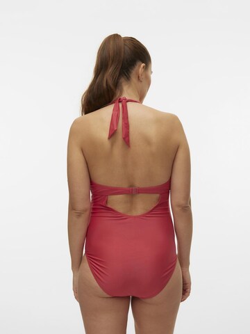 MAMALICIOUS T-shirt Swimsuit 'Molly' in Red