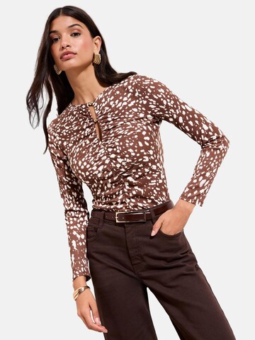 Camicia da donna di Friends Like These in marrone: frontale