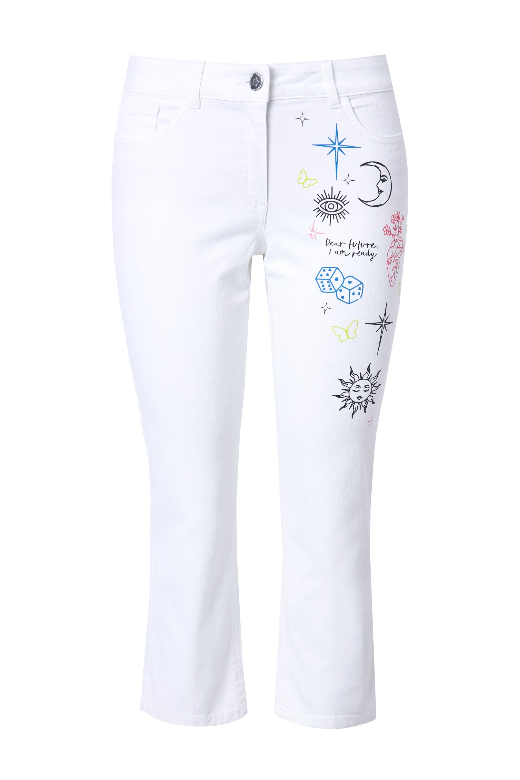 Angel of Style Slimfit Jeans in Wit: voorkant