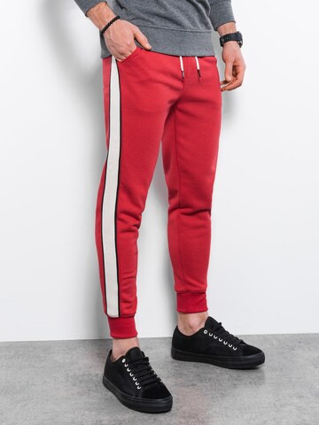 Effilé Pantalon 'P865' Ombre en rouge