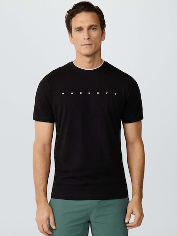 Maglietta 'Essential' di Hackett London in nero: frontale