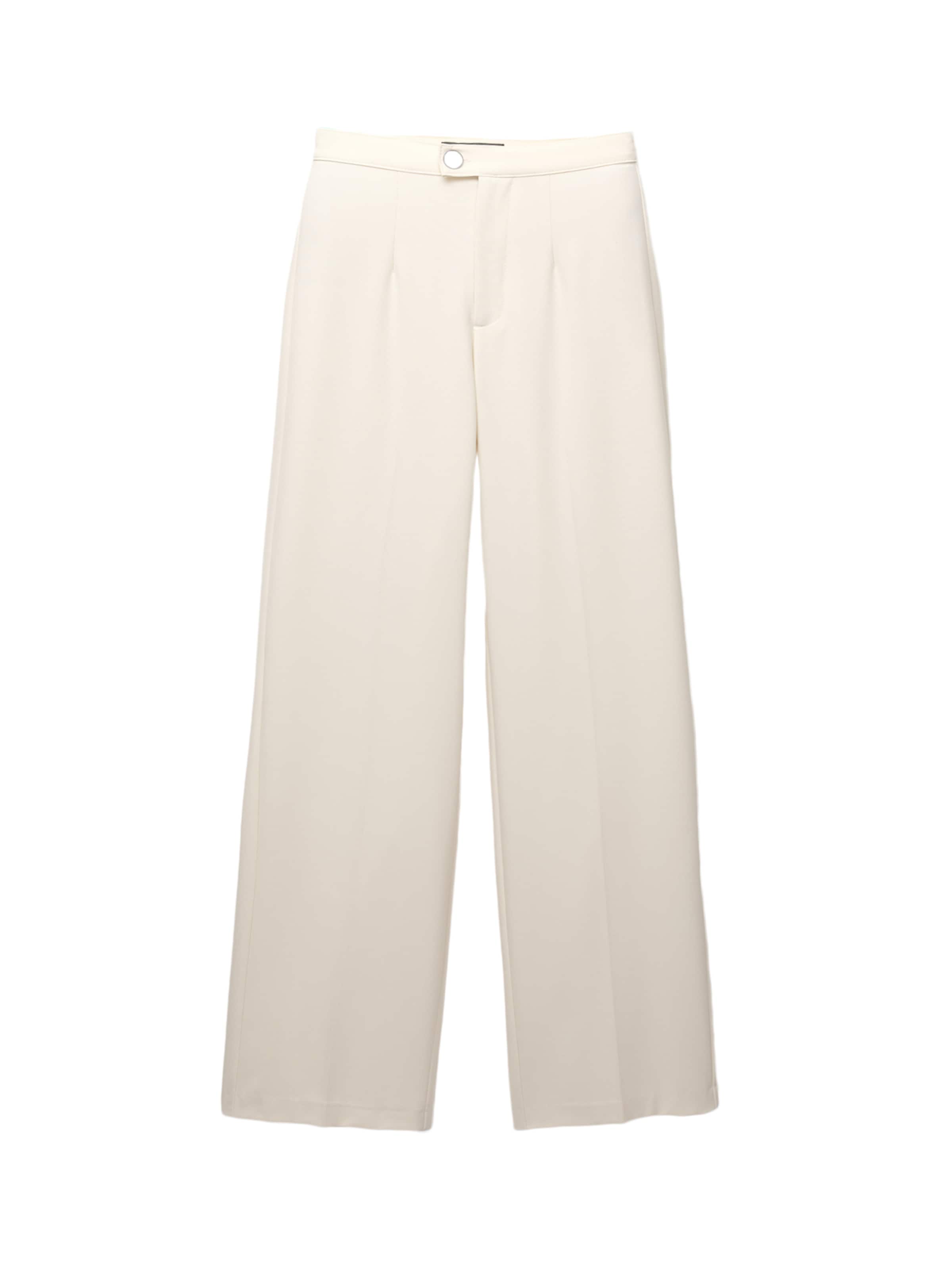 Pull&Bear Pressveckad byxa i beige: framsida