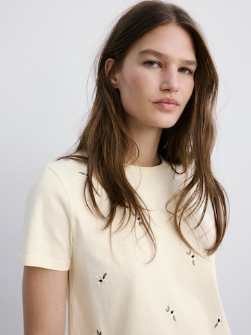 MANGO Shirt 'FLOWI' in Yellow