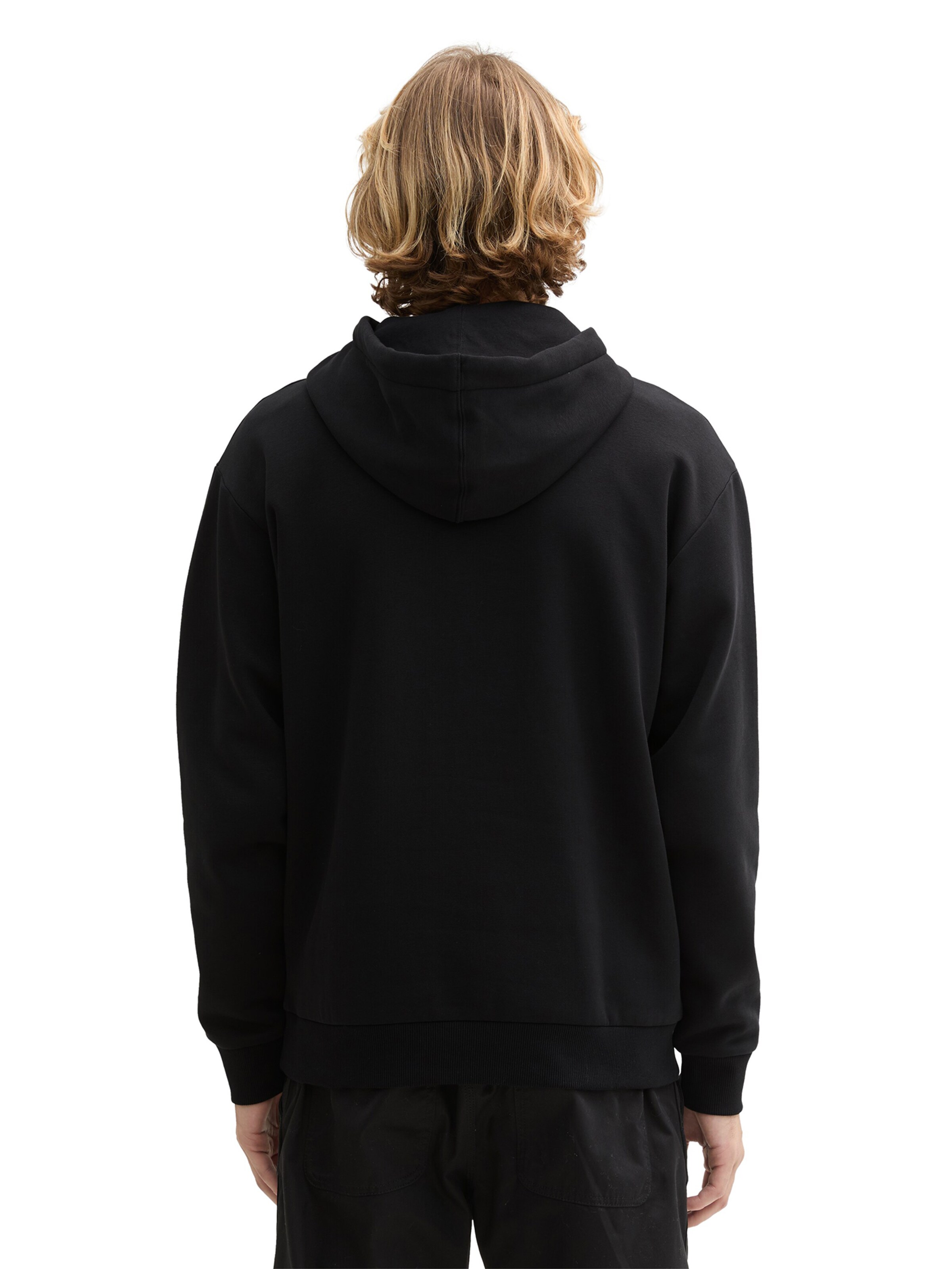 TOM TAILOR DENIM Sweatshirt in Schwarz