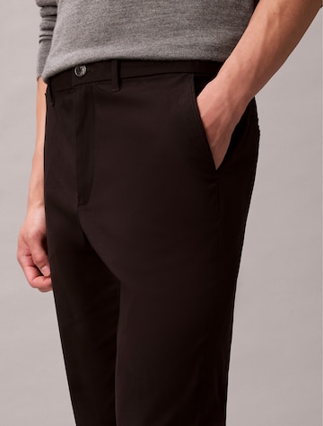 Calvin Klein Slimfit Lærredsbukser i sort