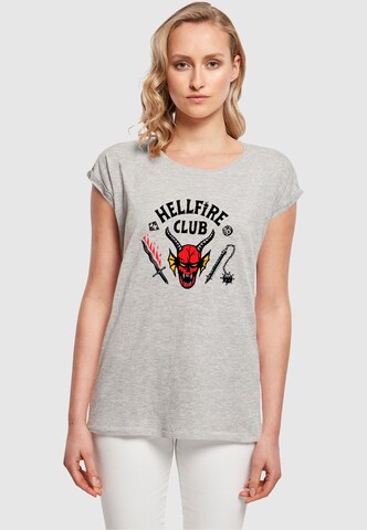 ABSOLUTE CULT Shirt 'Stranger Things' in Grau: Vorderseite
