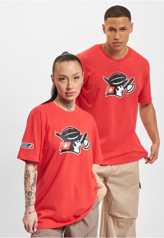 DEF Shirt 'DefShop x European League of Football Helvetic Guards' in Rood: voorkant