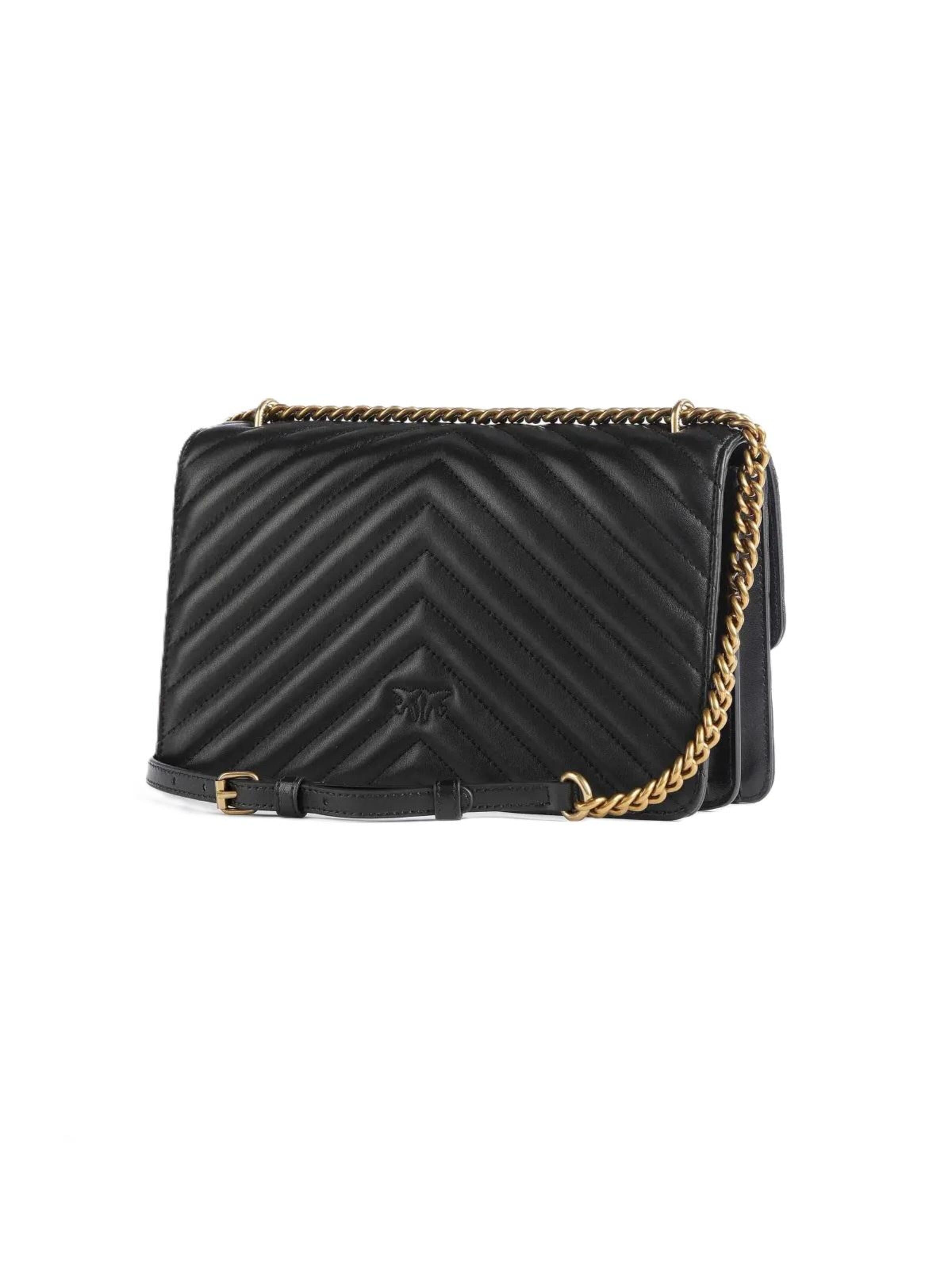 Borsa a tracolla '100941 A0GK' di PINKO in nero
