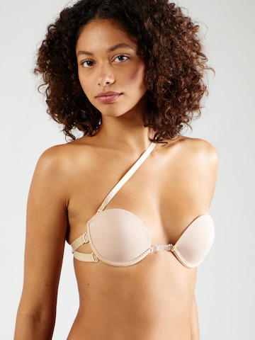 MAGIC Bodyfashion Balconette Bra in Beige: front