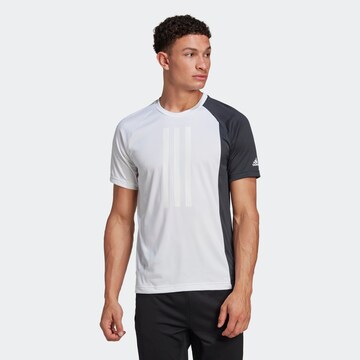 T-Shirt fonctionnel 'Colourblock' ADIDAS SPORTSWEAR en blanc : devant