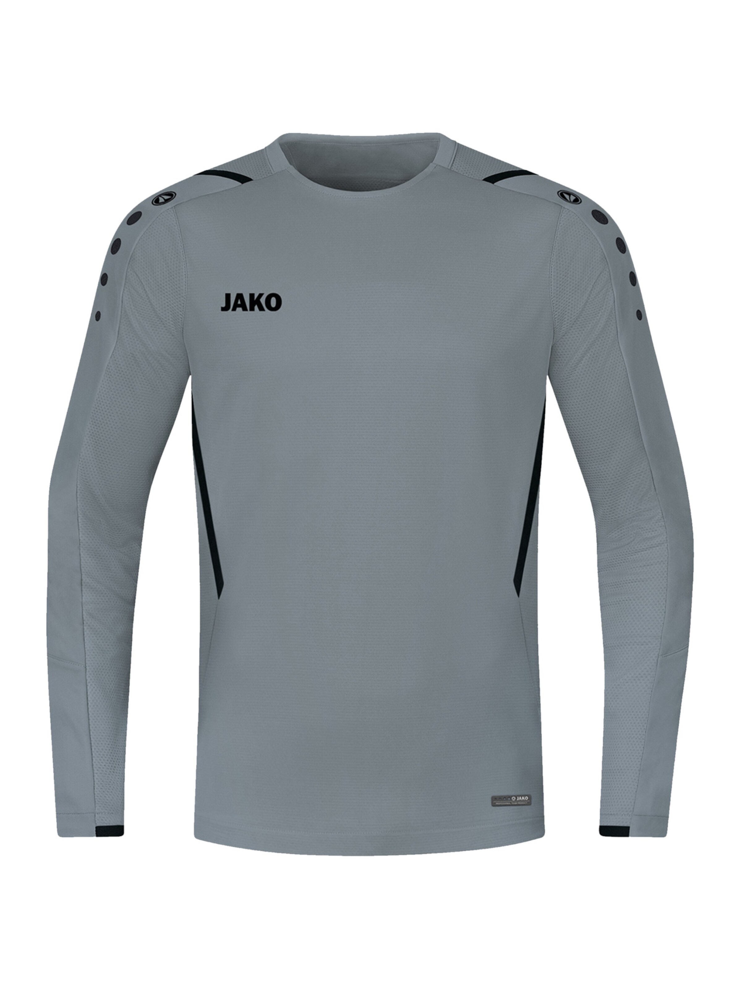 JAKO Sportsweatshirt 'Challenge' in dunkelgrau / schwarz, Produktansicht