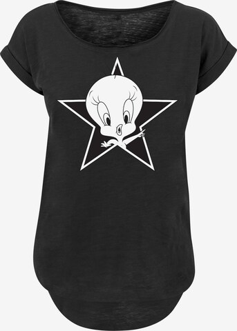 F4NT4STIC Shirt 'Looney Tunes Tweetie' in Black: front