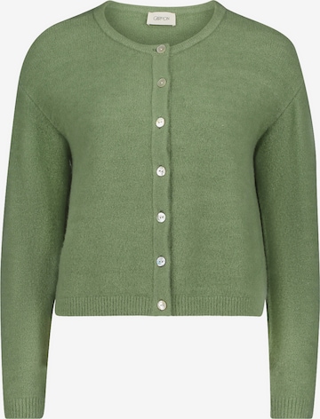 Cartoon Gebreid vest in Groen: voorkant