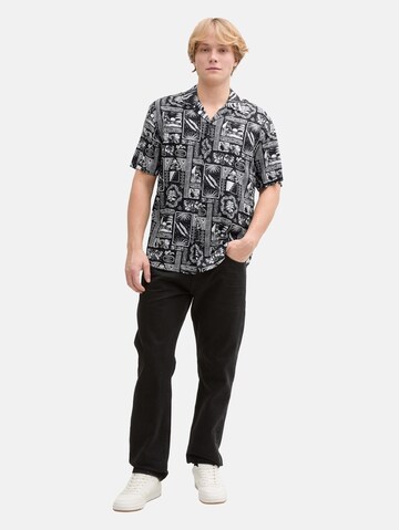Coupe regular Chemise TOM TAILOR DENIM en noir