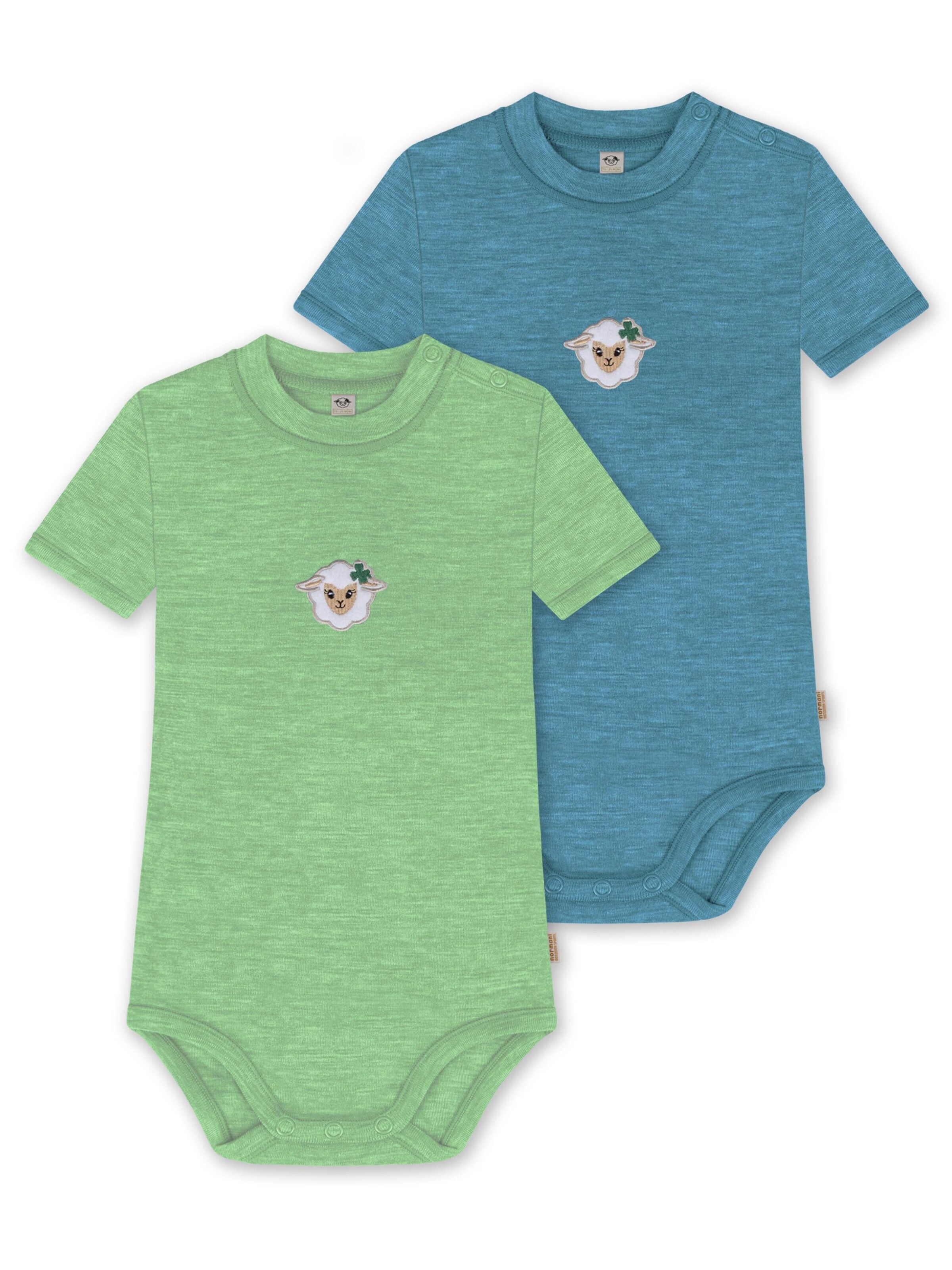 Barboteuse / body 'Tihoi' normani en bleu : devant